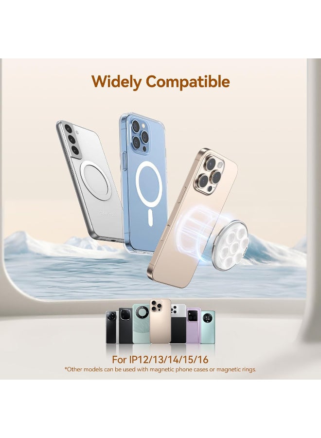 TELESIN° Magnetic Phone Holder with Suction Cup, Compatible with iPhone, Android, MagSafe, Includes Vanity Mirror - Image 4